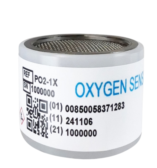 PO2-1X Percent Oxygen Sensor fuel cell, acid-gas resistant design for industrial gas streams containing CO2.
